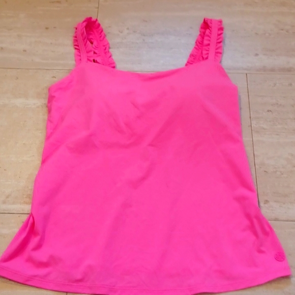Lilly Pulitzer Tops - Lilly Pulitzer UPF 50+ Luxletic Lucine Bra Tank Top Isle Pink